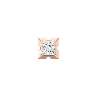 Princess Lab Grown Diamond X-Prong Single Stud Earring