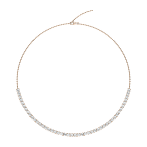 5 ctw Round Lab Grown Diamond Half Tennis Necklace - 18 Inches