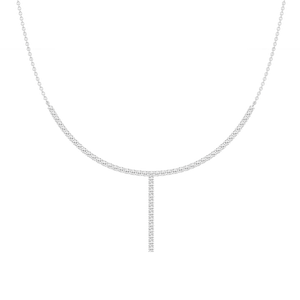 3 ¼ ctw Round Lab Grown Diamond Half Tennis Necklace - 18 Inches