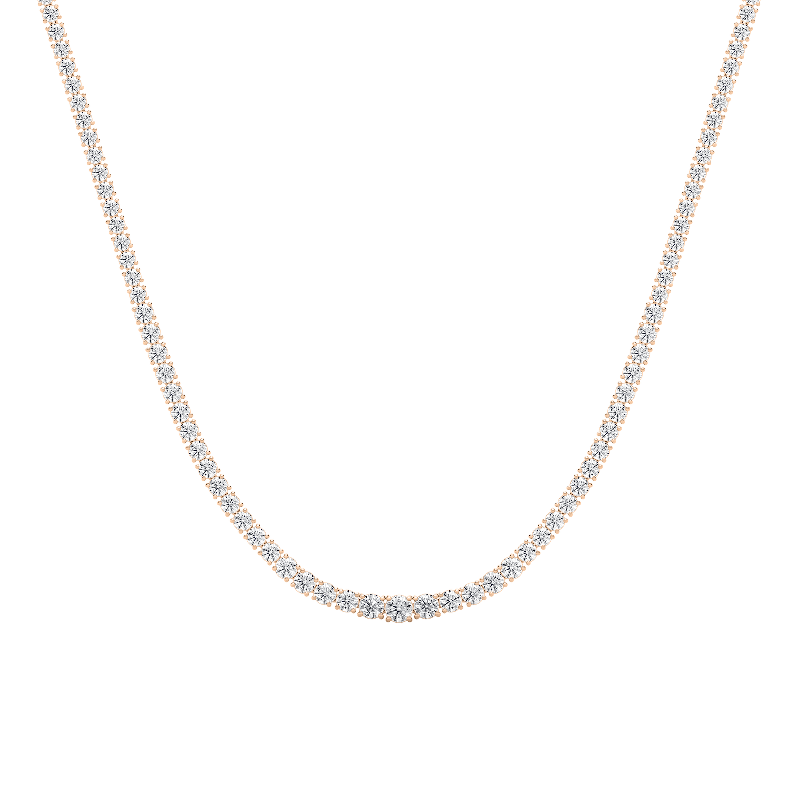 18 ¾ ctw Round Lab Grown Diamond Riviera Tennis Necklace - 18 Inches - Signature Collection