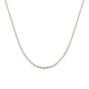 18 ¾ ctw Round Lab Grown Diamond Riviera Tennis Necklace - 18 Inches - Signature Collection