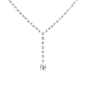 18 ⁷/₈ ctw Round Lab Grown Diamond Solitaire Drop Tennis Necklace - 18 Inches - Signature Collection