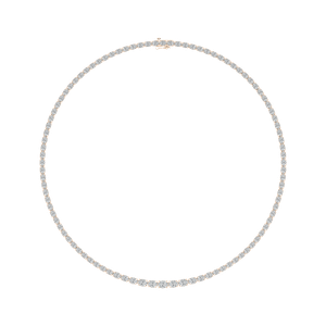 19 ⅞ ctw Oval Lab Grown Diamond East West Tennis Necklace - 18 Inches - Signature Collection