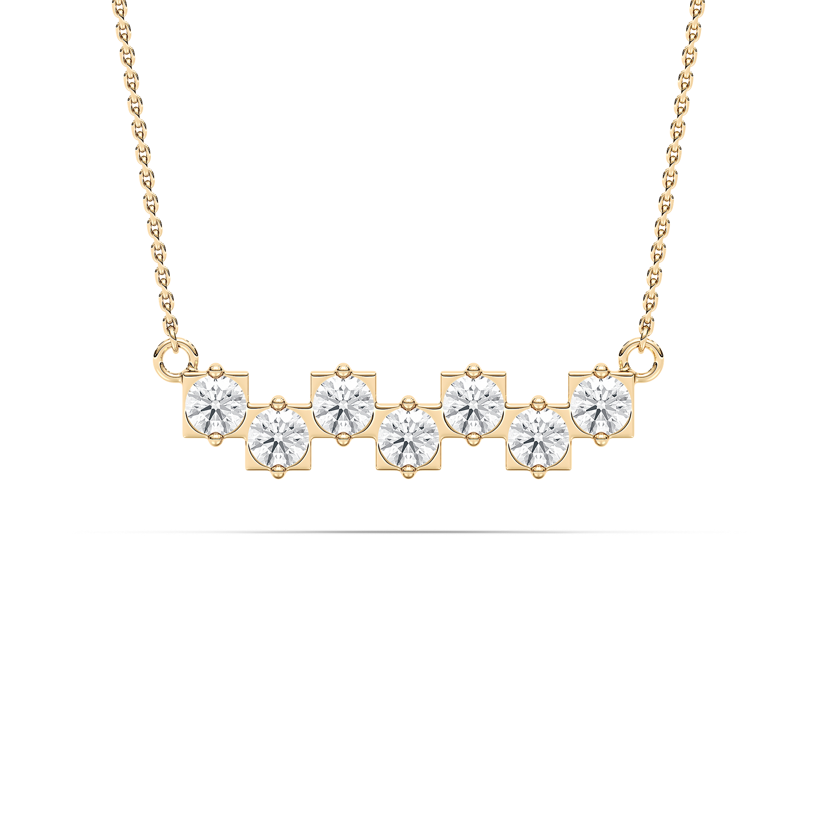 1 ⅓ ctw Round Lab Grown Diamond Seven Stones of Grace Necklace - 18 Inches