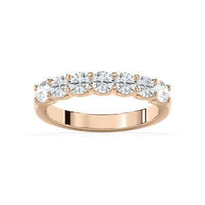 Amelia 1 ctw Round Lab Grown Diamond Seven Stone U Prong Anniversary Band