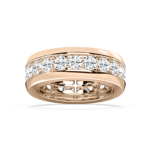 Matteo 4 ⅕ ctw Round Lab Grown Diamond 8.50mm Channel Mens Wedding Band