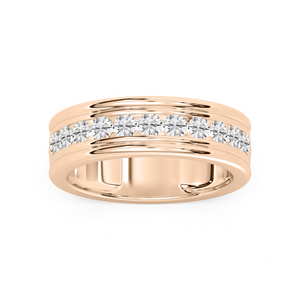 Alexander 1 ctw Round Lab Grown Diamond 7.25mm Channel Mens Wedding Band