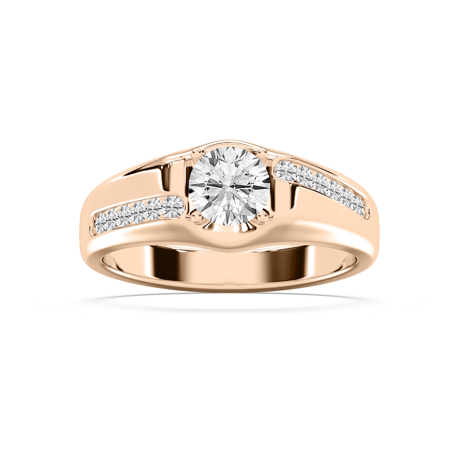 William 1 ⅓ ctw Round Lab Grown Diamond 7.42mm Bezel Mens Wedding Band