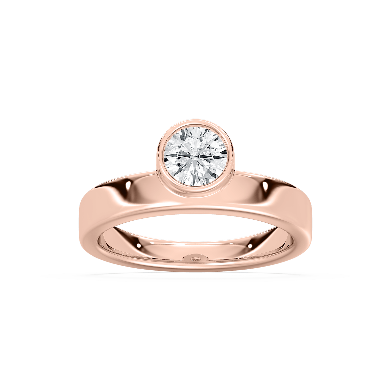 Rachel 3/4 ctw Round Lab Grown Diamond Bezel Promise Ring