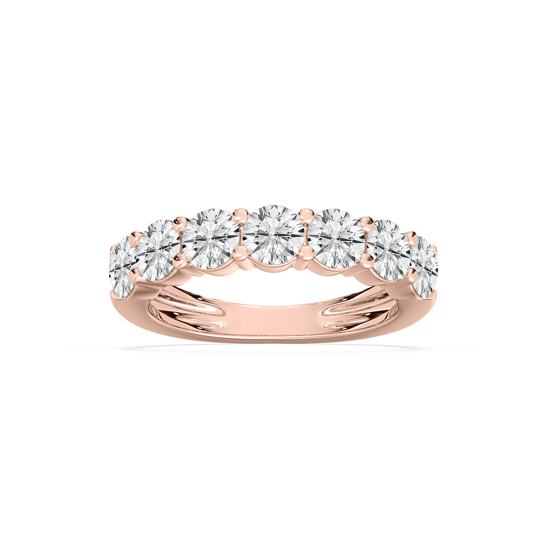 Lettie 2 ctw Round Lab Grown Diamond 7 Stone Anniversary Band