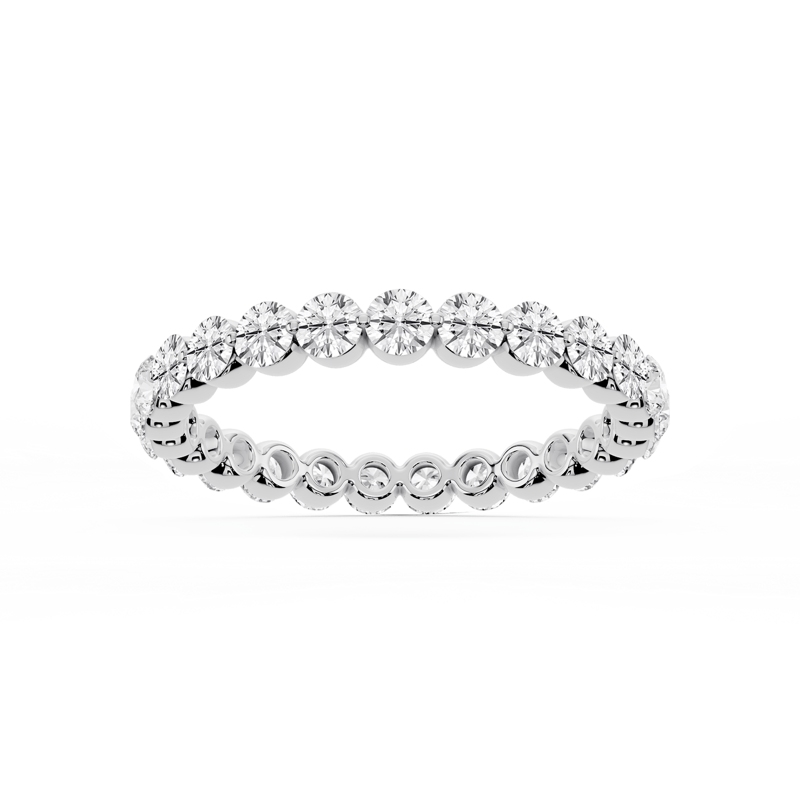 Zora Round Lab Grown Diamond Single Shared Prong Eternity Band