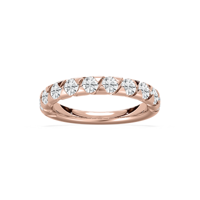 Yasmin 1 ctw Round Lab Grown Diamond 10 Stone Anniversary Band