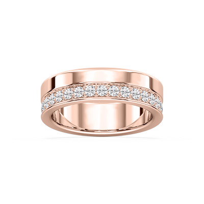 Patricia 7/8 ctw Round Lab Grown Diamond Wide Pave Eternity Band