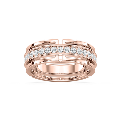 Tristin 7/8 ctw Round Lab Grown Diamond Wide Pave Eternity Band