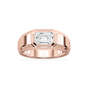 2 ctw Emerald Lab Grown Diamond East-West Mens Band
