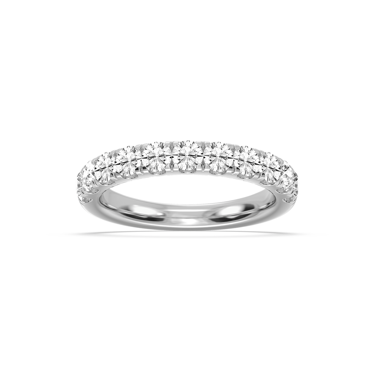 Jennifer Round Lab Grown Diamond Eleven Stone Anniversary Band