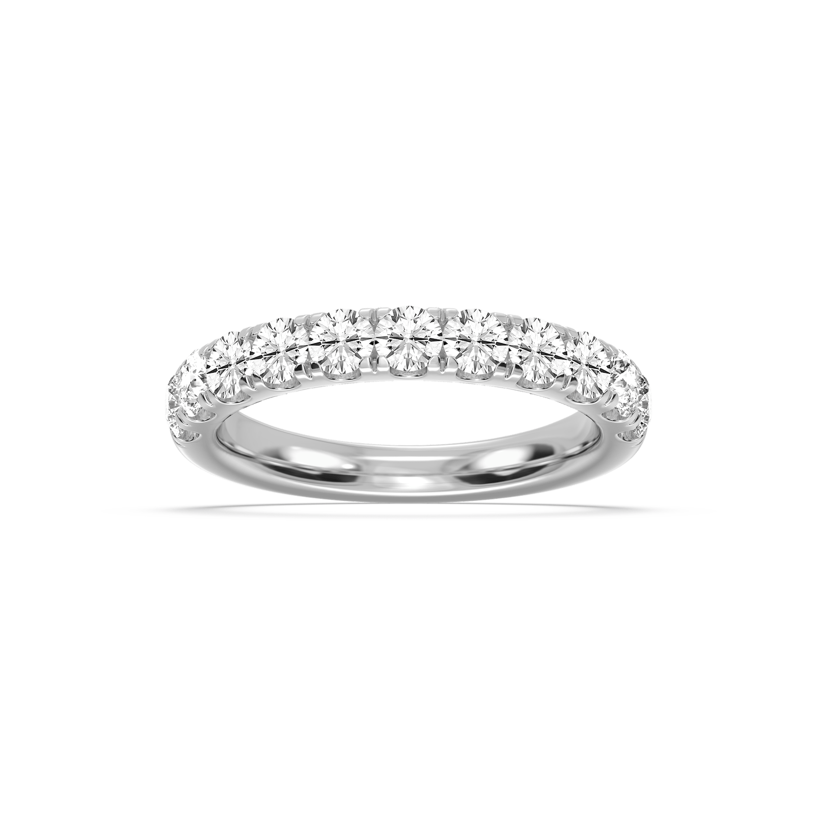 Jennifer Round Lab Grown Diamond Eleven Stone Anniversary Band
