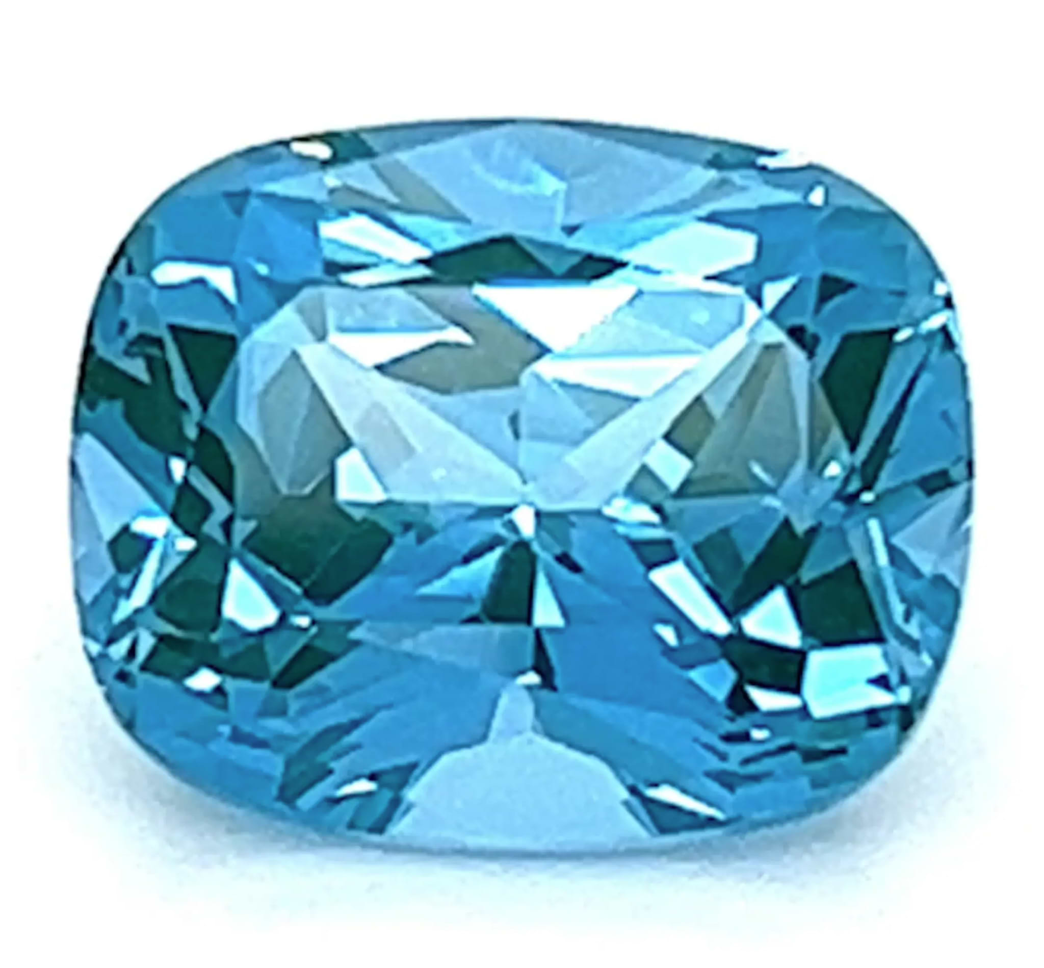 1.09 Carat Cushion Cut Lab-Created Paraiba Teal Spinel