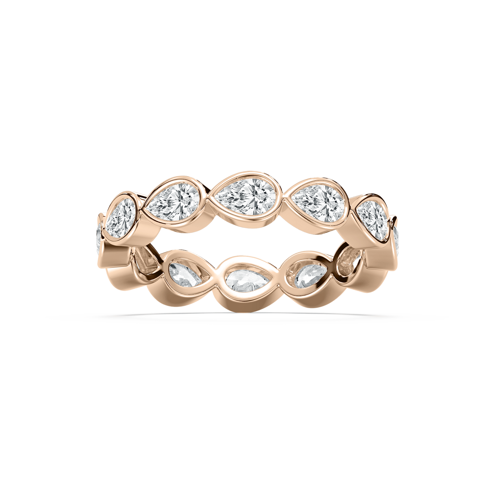 Pear Bezel Eternity Band in Rose Gold
