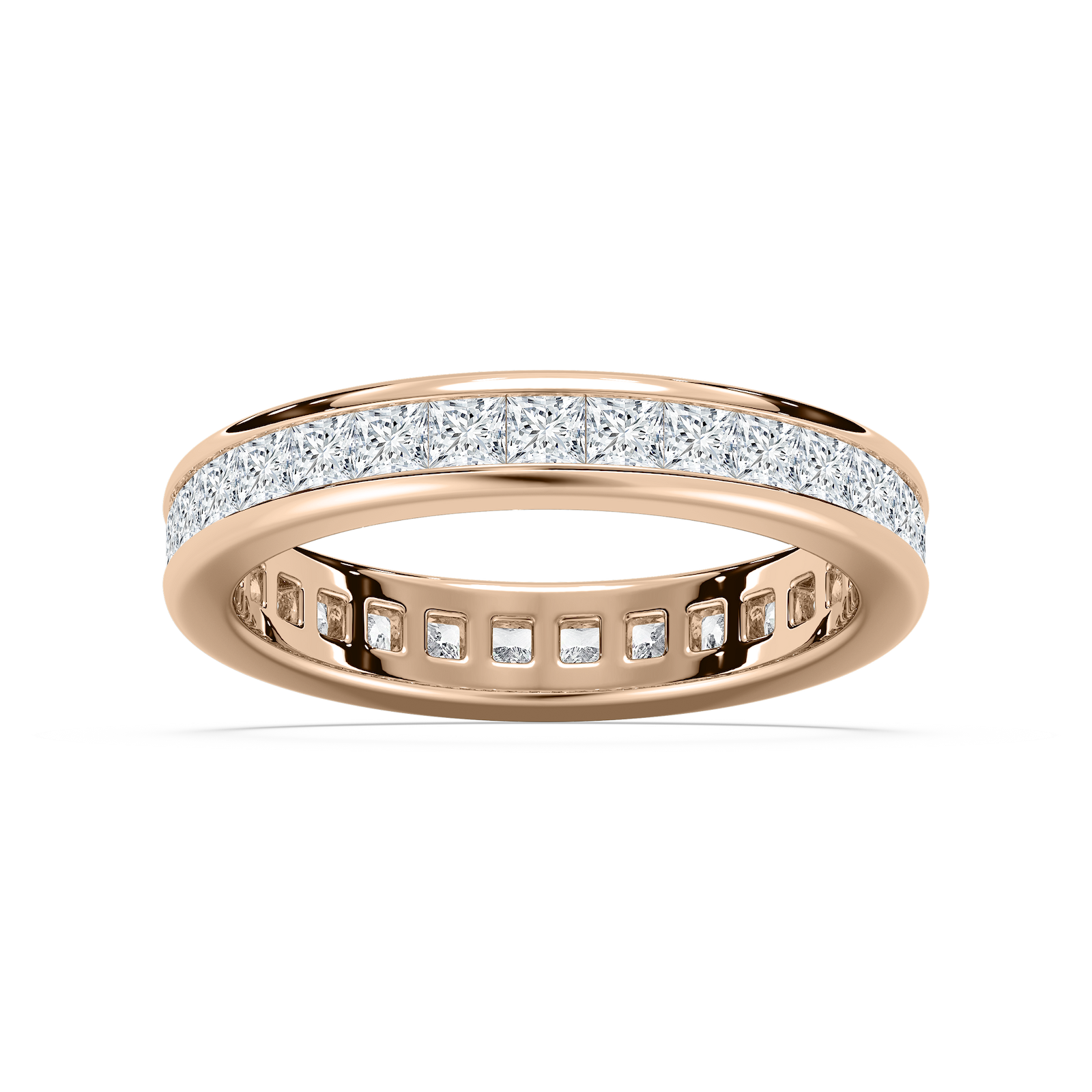 Princess Eternity Ring in Rose Gold