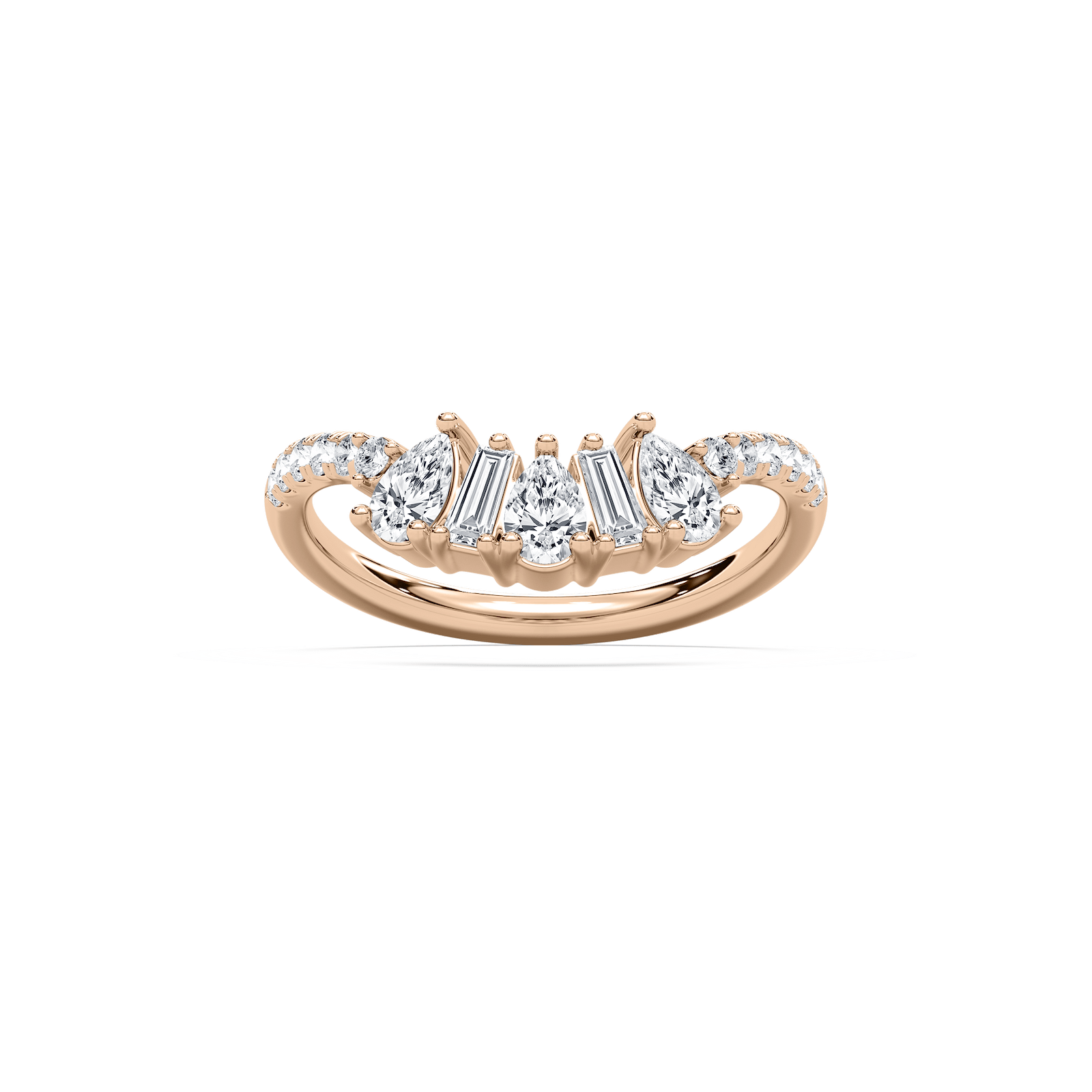 Priya Wedding Band in Rose Gold