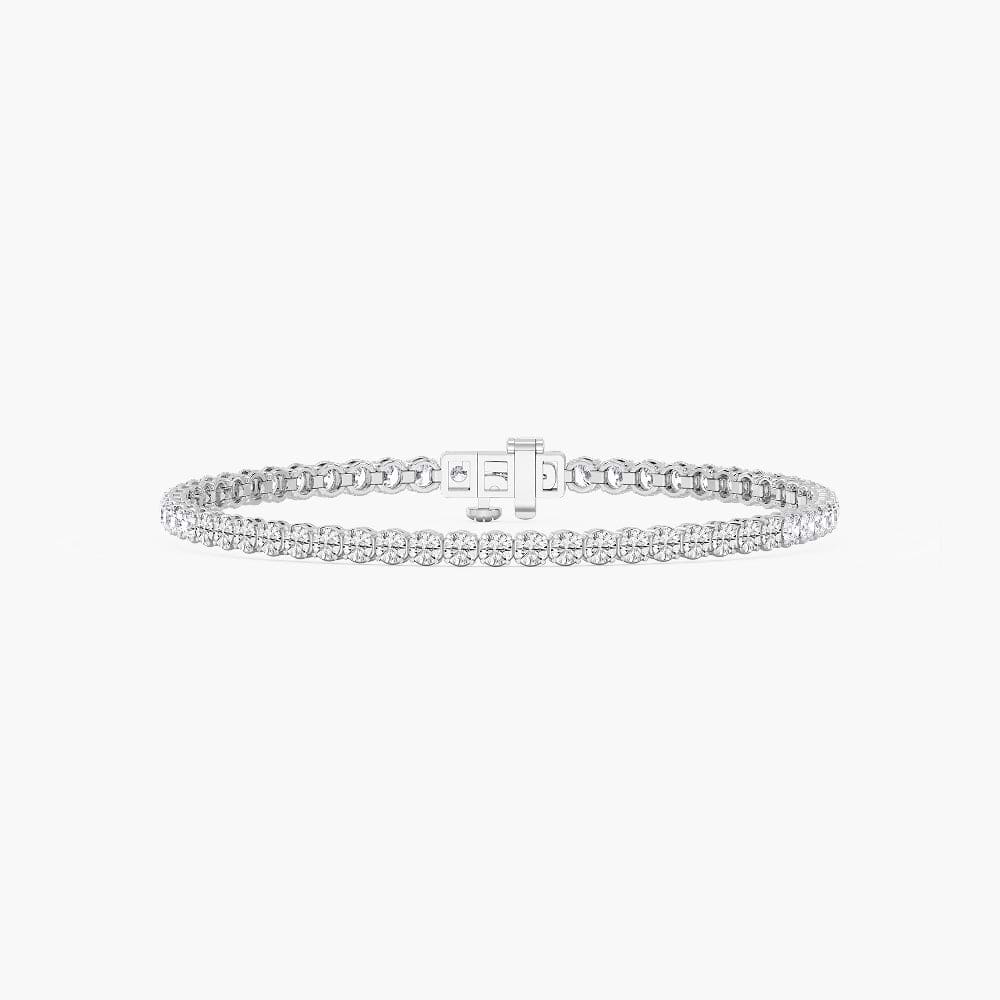 Round Lab Grown Diamond Petite Classic Four Prong Tennis Bracelet
