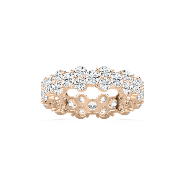 Peyton 3 ⅜ ctw Round Lab Grown Diamond Staggered Eternity Band | MiaDonna