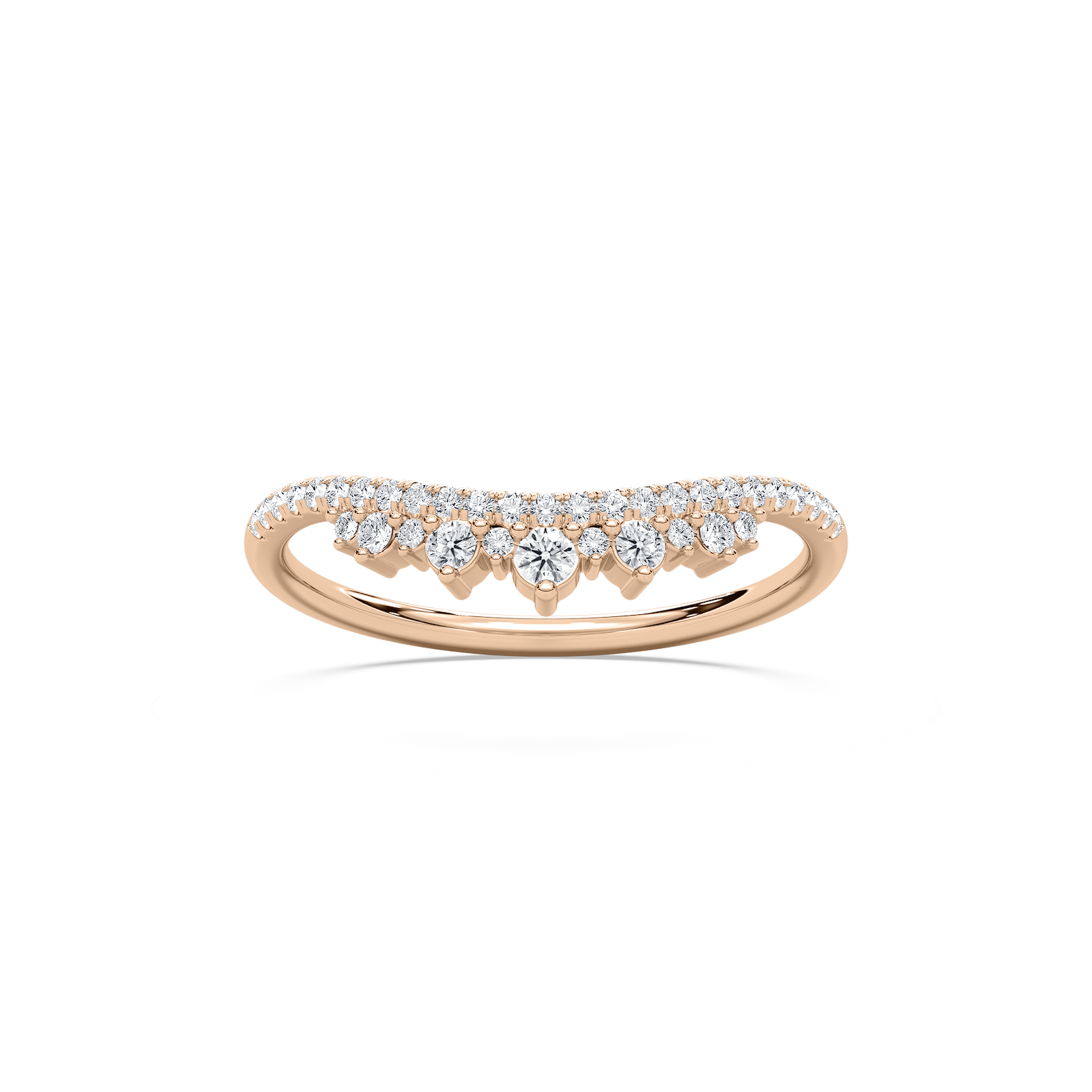 Seren Wedding Band in Rose Gold