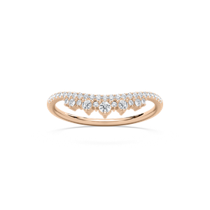 Seren Wedding Band in Rose Gold