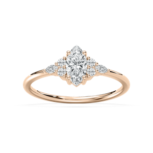 Signe Petite Marquise Engagement Ring in Rose Gold