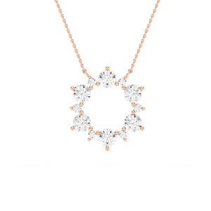 Snowflake Pendant with 0.61ctw Lab-Grown Diamonds in 14K Rose Gold