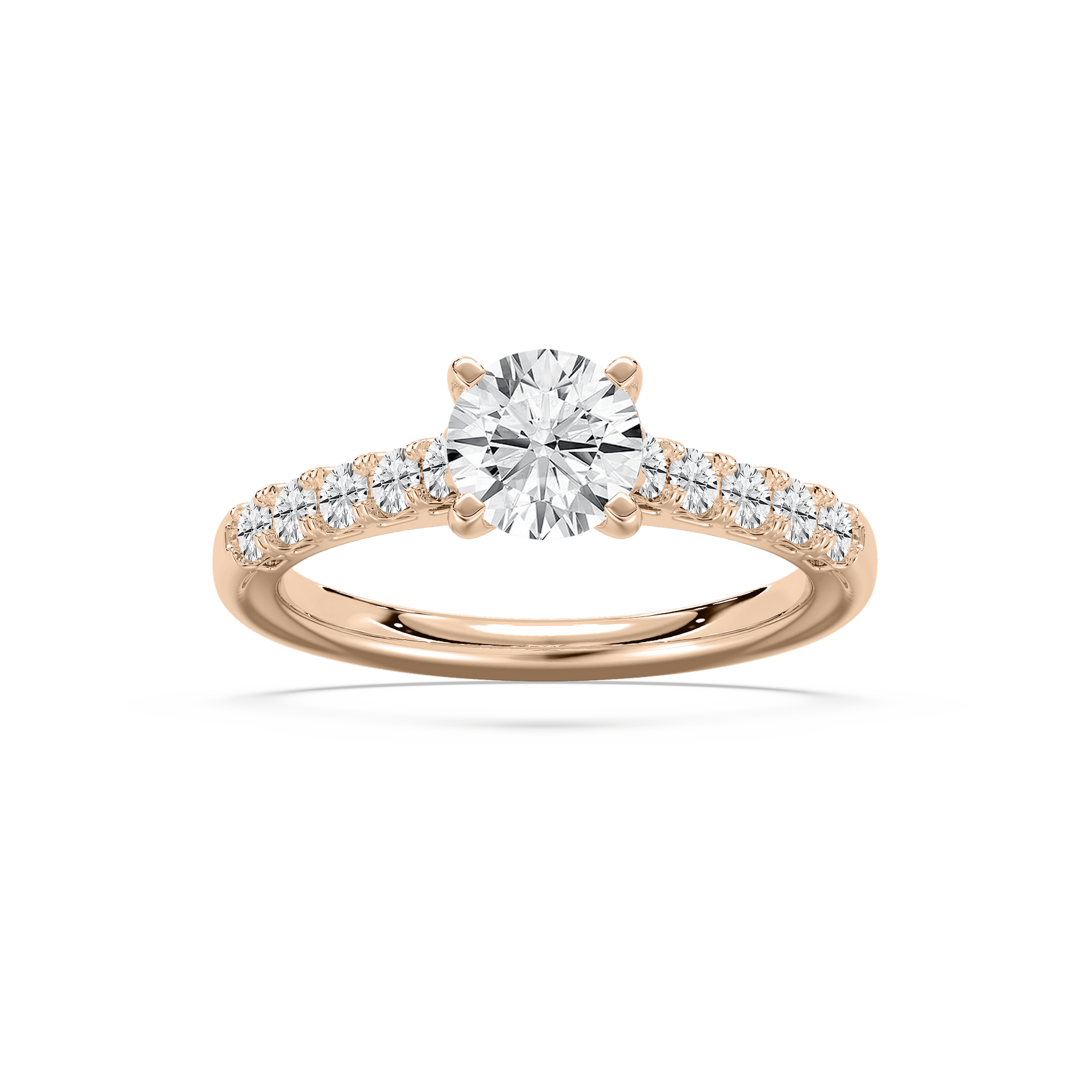 Solitaire Plus Engagement Ring in Rose Gold