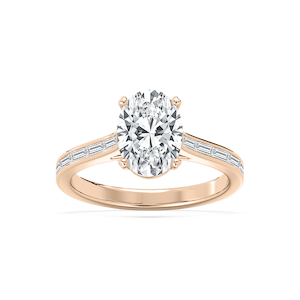 Sophie Oval Engagement Ring in Rose Gold