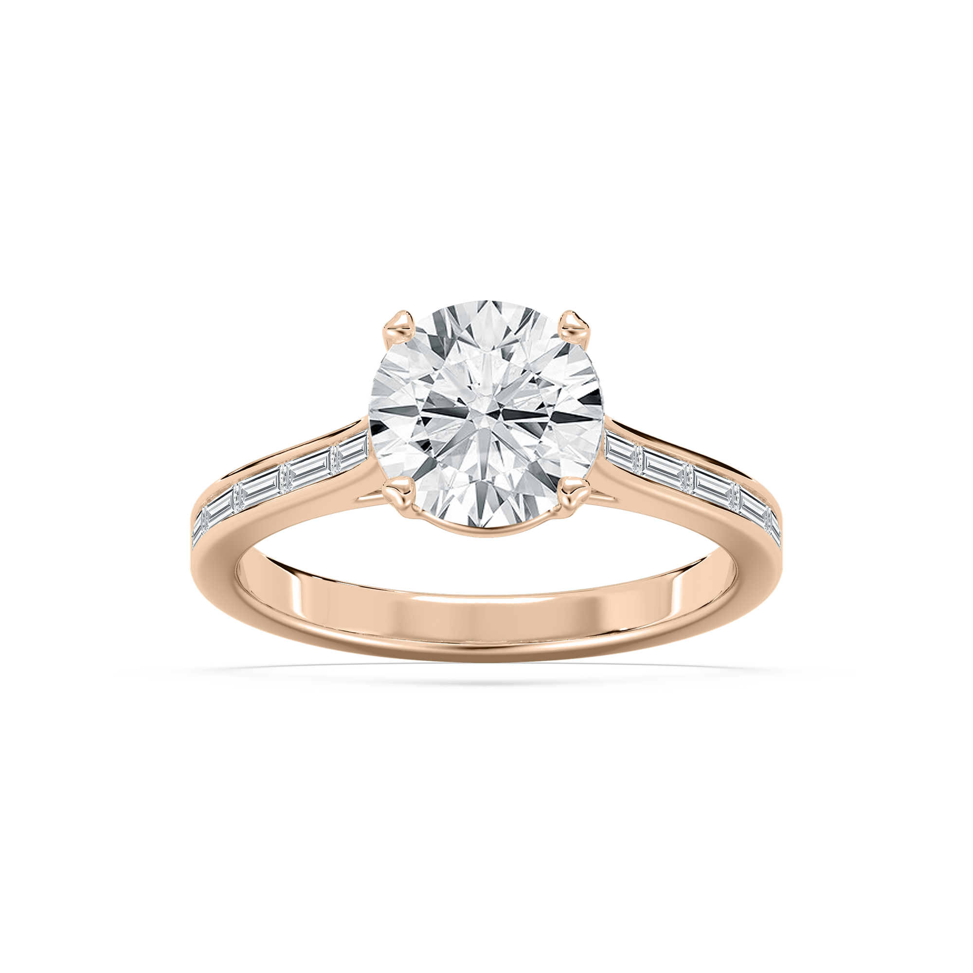 Sophie Round Engagement Ring in Rose Gold