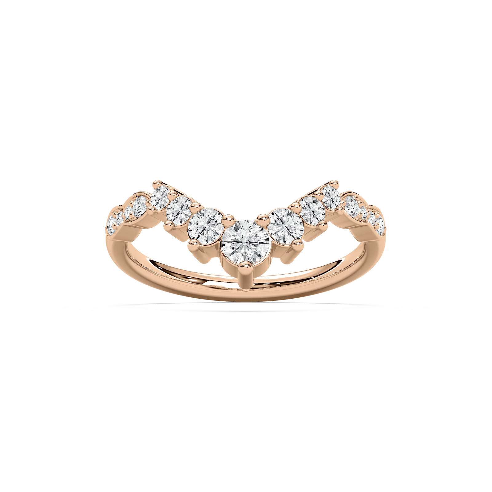 Valen Wedding Band in Rose Gold