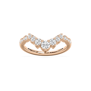 Valen Wedding Band in Rose Gold