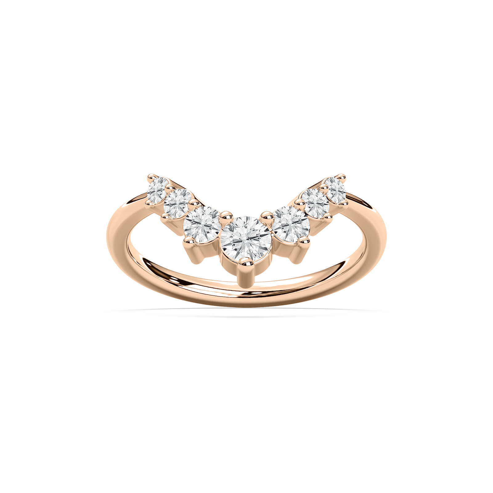 Vega Wedding Band in Rose Gold