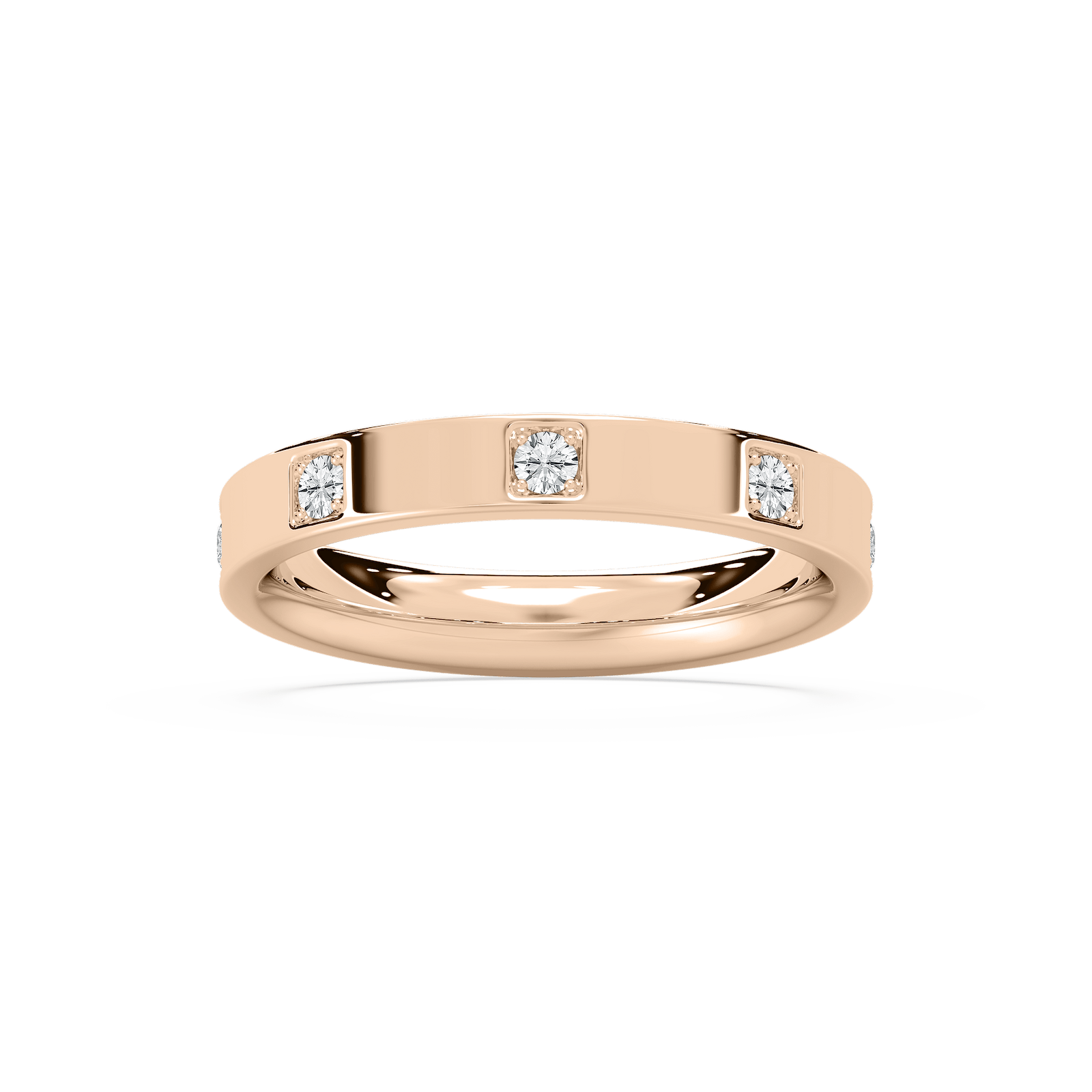 Zara Wedding Band in Rose Gold