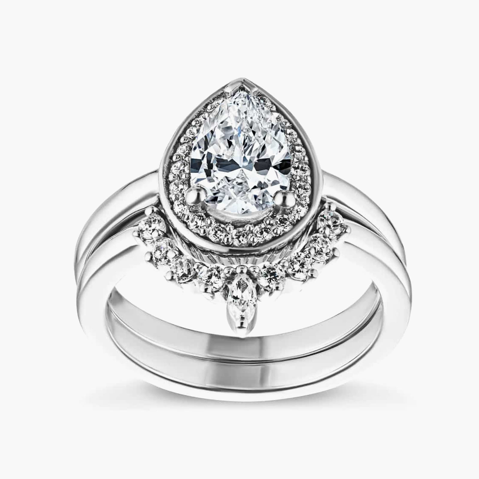 Estelle Lab Grown Diamond Channel Halo Wedding Set