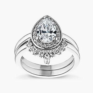 Estelle Lab Grown Diamond Channel Halo Wedding Set