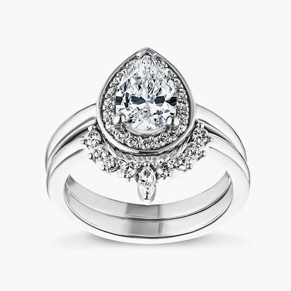 Estelle Lab Grown Diamond Channel Halo Wedding Set