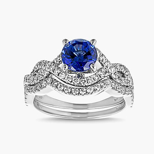 Brianna Lab Grown Diamond Infinity Twist Wedding Set