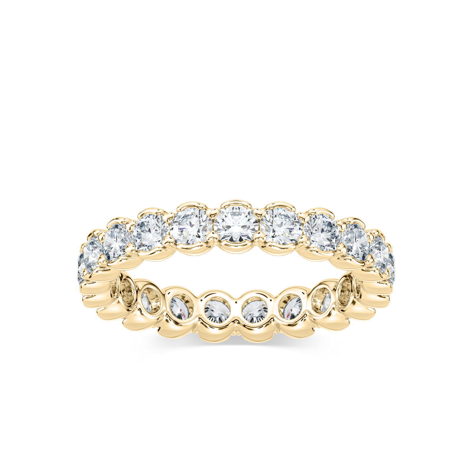 Blair 2 ctw Round Lab Grown Diamond Half Bezel Set Eternity Band