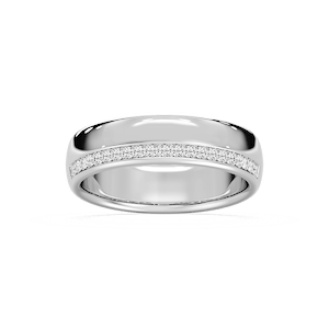 Adam 1/5 ctw Round Lab Grown Diamond 6.25mm Channel Wedding Band