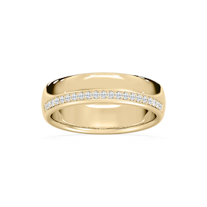 Adam 1/5 ctw Round Lab Grown Diamond 6.25mm Channel Wedding Band