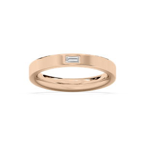 Aimee 1/8 ct Baguette Lab Grown Diamond Burnished Stackable Band