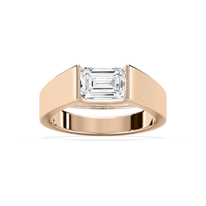 Alina Emerald Tension Set Engagement Ring
