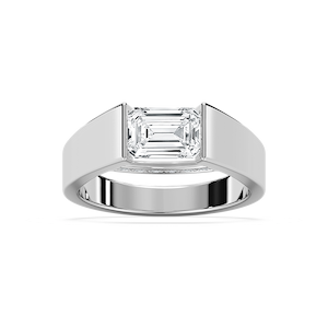 Alina Emerald Tension Set Engagement Ring