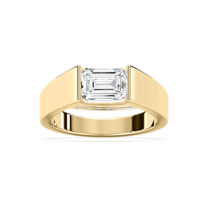 Alina Emerald Tension Set Engagement Ring