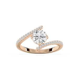 Alira 1 ¹⁄₈ ctw Round Lab Grown Diamond Bypass Side Stone Engagement Ring